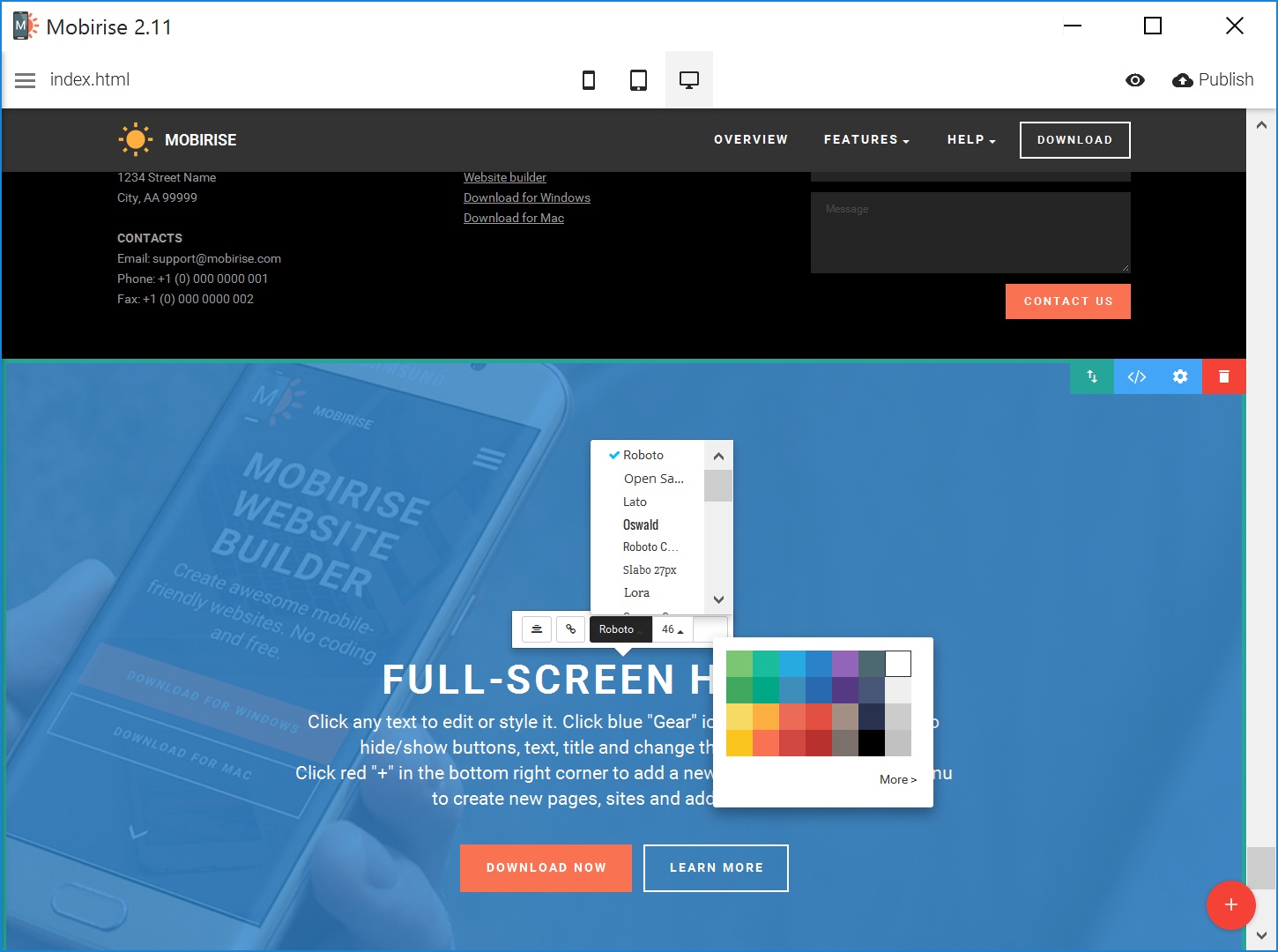 Best HTML5 Web Page  Creator Software