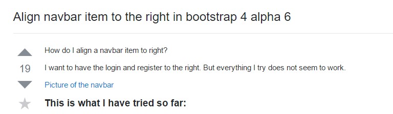  Line up navbar item to the right  within Bootstrap 4 alpha 6